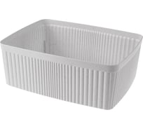 Лоток с крышкой Econova Velvet 295х225х110 мм, 6.55 л, светло-серый 433238930