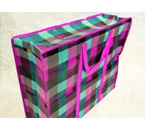 Двухслойная хозяйственная сумка на молнии Beroma 80x55x25 см, розовый в клетку 07706581