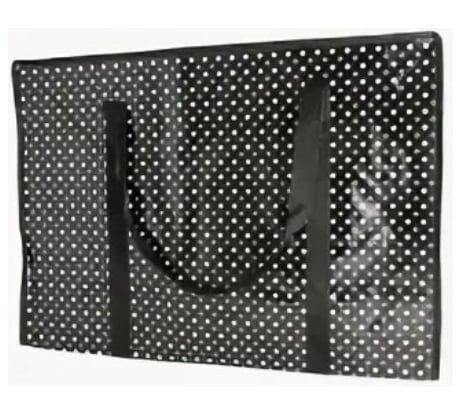 Двухслойная хозяйственная сумка на молнии Beroma 80x55x25 см, чёрный/белый горох 07712618