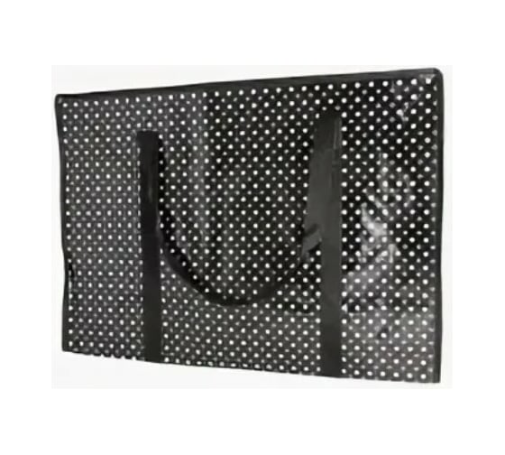 Двухслойная хозяйственная сумка на молнии Beroma 80x55x25 см, чёрный/белый горох 07712618 1