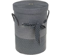 Корзина для белья Доляна Грей плетеная круглая 32x32x41 см 1868316
