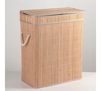 Корзина для белья Доляна Кантри 46x26x55 см, коричневый 4333603