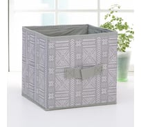 Короб для хранения Доляна Этника 19x19x19 см цвет серый 4538893
