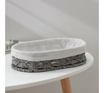 Корзина для хранения Доляна Лира плетеная 26x16x7 см малая, цвет серый 6894830