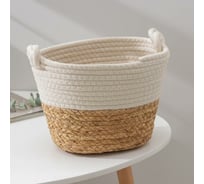 Корзина для хранения Доляна Ронда плетеная 24x20x18 см малая 6894849