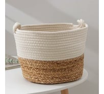 Корзина для хранения Доляна Ронда плетеная 29x24x21 см средняя 6894850