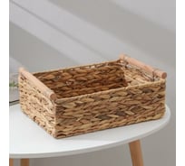 Корзина для хранения Доляна Рита плетеная 35x24x13 см большая 6894838
