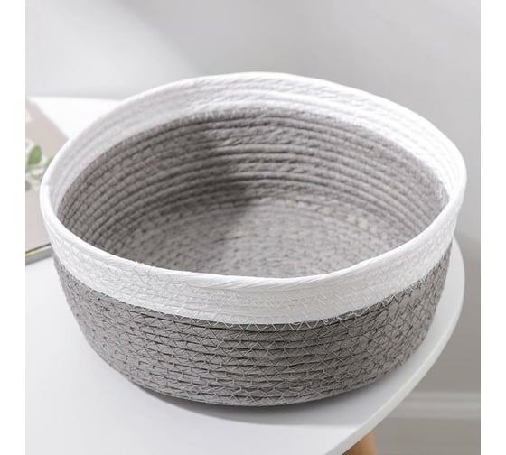 Корзина для хранения Доляна Галактика плетеная 29x29x11 см, цвет серый 6913003