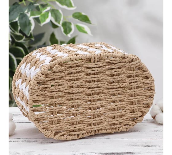 Корзина для хранения Доляна Айка плетеная овальная, 27,5x17x12 см 5075255