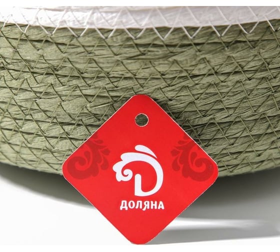 Корзина для хранения Доляна Галактика плетеная 29x29x11 см, цвет зеленый 6913006