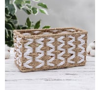 Корзина для хранения Доляна Айка плетеная прямоугольная, 24x14x11 см 5075259