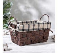 Корзина для хранения Доляна Тэм плетеная 27x17x20 см цвет коричневый, малая 5250784