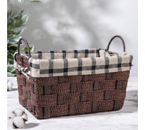 Корзина для хранения Доляна Тэм плетеная 33x21x21 см цвет коричневый, средняя 5250785