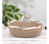 Корзина для хранения Доляна Визави плетеная 25x23,5x9 см 5075265