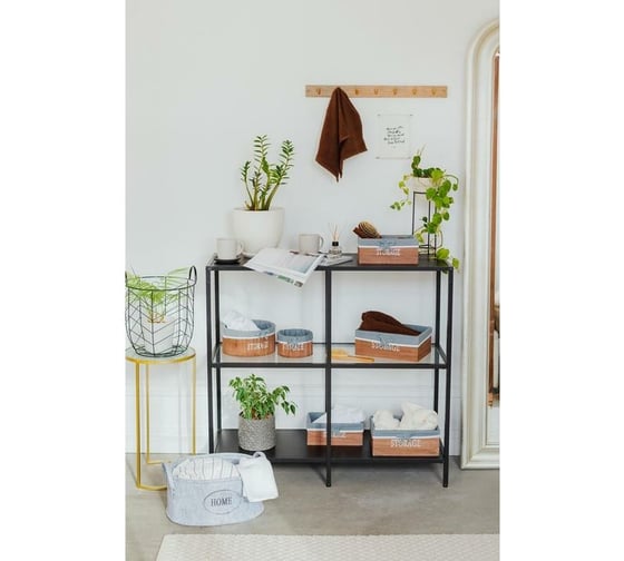 Корзина для хранения Доляна Storage деревянная квадратная 23x23x11 см, цвет коричневый, большая 3549372