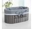 Корзина для хранения Доляна Storage деревянная овальная 19x11x9,5 см, цвет серый, малая 3549373 2