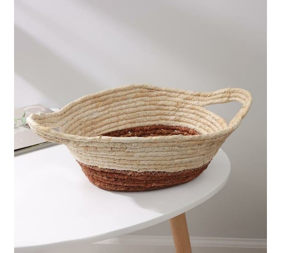 Корзина для хранения Доляна Тэри с ручками 40x26x12 см 7086152 1
