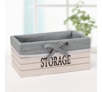 Короб для хранения Доляна STORAGE 24x16x10 см, средний, цвет белый 3954827