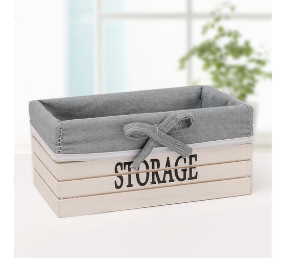 Короб для хранения Доляна STORAGE 24x16x10 см, средний, цвет белый 3954827 1