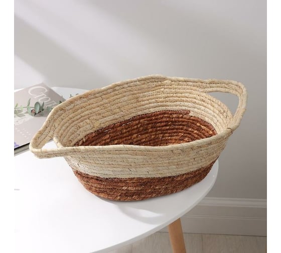 Корзина для хранения Доляна Тэри с ручками 36x24x12 см 7086151 1