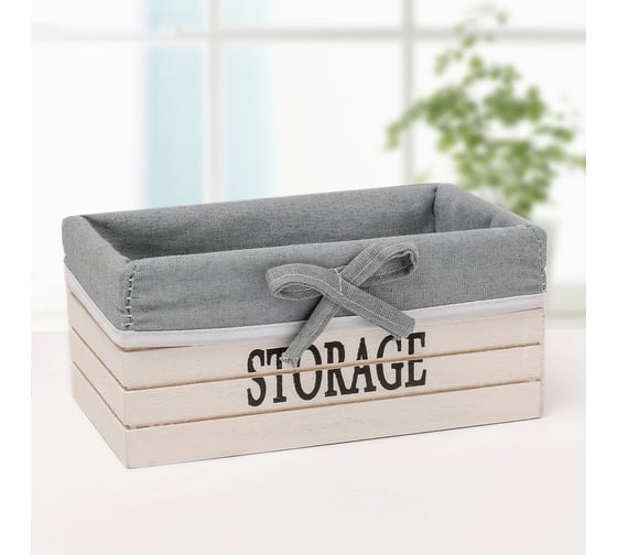 Короб для хранения Доляна STORAGE 28x19.5x11 см, большой, цвет белый 3954826 1