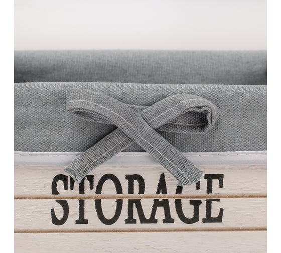 Короб для хранения Доляна STORAGE 28x19.5x11 см, большой, цвет белый 3954826