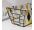 Металлическая корзинка для храненения Доляна Зиг-заг 25,5x15,5x12 см, цвет серо-желтый 7128552 3