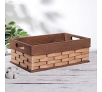 Корзина для хранения Доляна Дерево 30x19x11,5 см, цвет светло-коричневый 4280412
