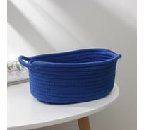 Корзина для хранения Доляна Вера плетеная 28x16x10 см цвет синий 7086129