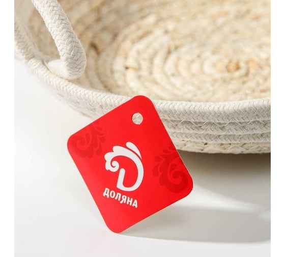 Короб для хранения Доляна Рони 25x25x13 см, цвет белый 5438311