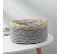 Корзина для хранения Доляна Радуга плетеная 25x20x12 см цвет серый 7086107