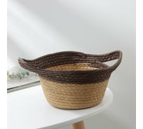 Корзина для хранения Доляна Гарден плетеная с ручками 20x16x12 см 7086112