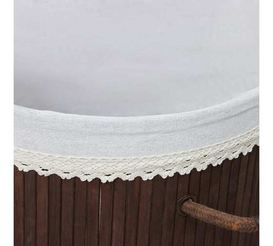 Корзина для белья Доляна Бамбу круглая 38x55, цвет коричевый 7510171