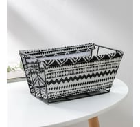 Корзина для хранения Доляна Марокко 25x15,5x11,5 см, цвет черно-белый 7403378