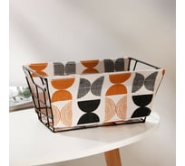 Металлическая корзинка для храненения Доляна Песок 25,5x15,5x12 см 7128558