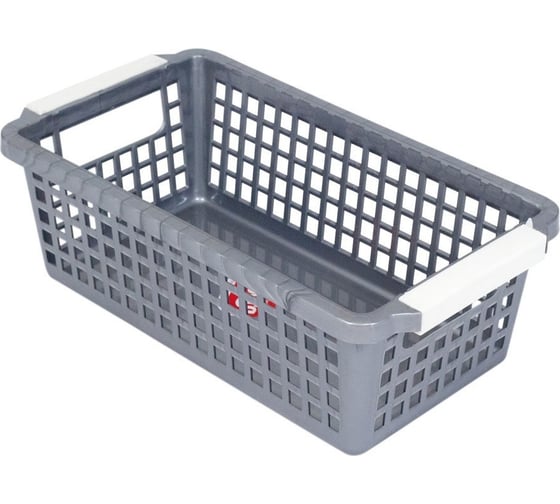 Корзинка BORA ДхШхВ 222x120x74 мм, пластик, серая ПЛ-BO785g 1