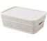 Корзина дляxранения 3л 28.1x18.5 с крышкой белая,1 шт (В) KL411111048ф1 23 БОЛТА 1