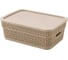 Корзина дляxранения 3л 28.1x18.5 с крышкой бежевая,1 шт (В) KL411111005ф1 23 БОЛТА 1