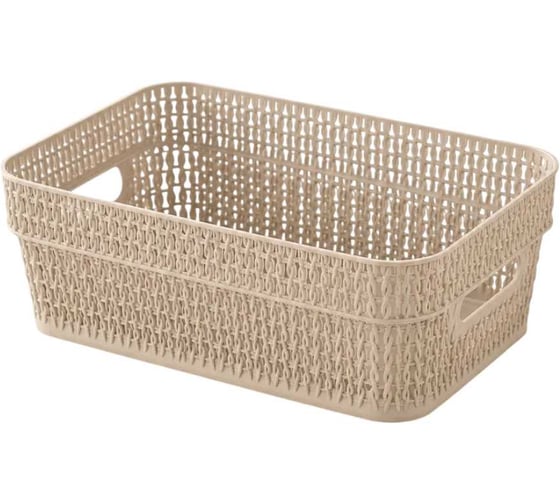 Корзина дляxранения 3л 27.1x18.3 с ручками бежевая,2 шт (В) KL411010005ф2 23 БОЛТА