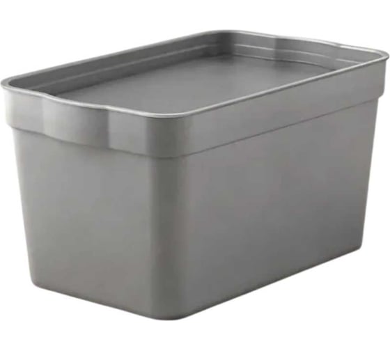 Ящик для хранения 23 БОЛТА Сигма 2.3 л, 21.1x14.1x11 см, серый, 2 шт. KL350111025ф2