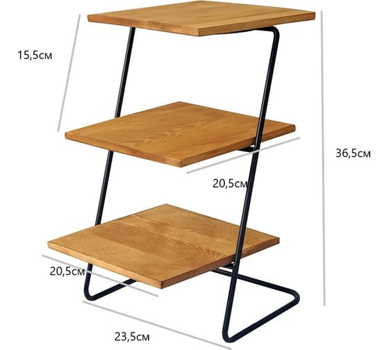 Полка-подставка ZDK Homium, 3 уровня, размер 23,5x20,5x36,5 см shelf1