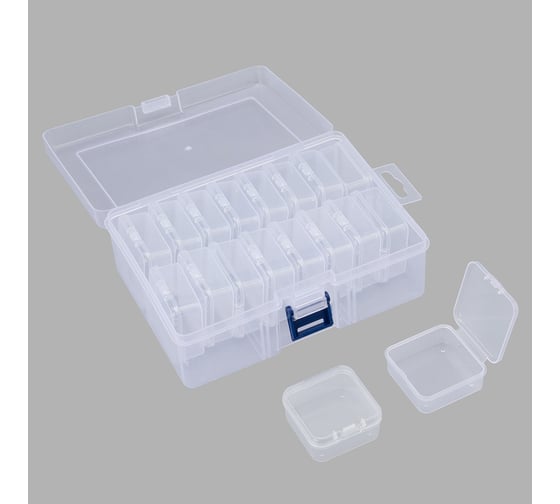Контейнер для хранения мелочей Hobby&pro 16х11,5х5,7 см, 18 шт в боксе 7748636
