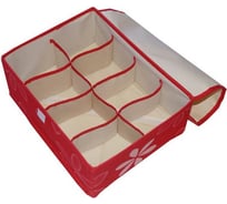 Короб для хранения Beroma с ячейками и прозрачной крышкой, красный с цветами 07712325