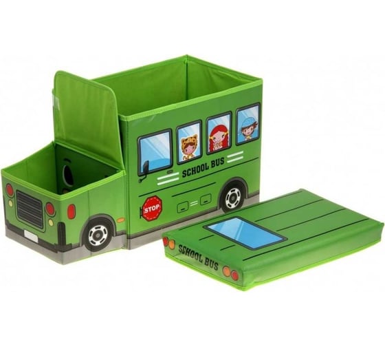 Короб для хранения игрушек Beroma Автобус зелёный 07702099 1