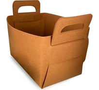 Короб для хранения ГЕЛЕОС Войлок, 36x25x23 см, размер L, рыжий ВЛК-РЛ