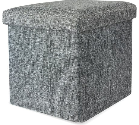 Складной короб-пуф ГЕЛЕОС 38-ТС, размер 38x38x38 см, серый ПУФ-38-ТС