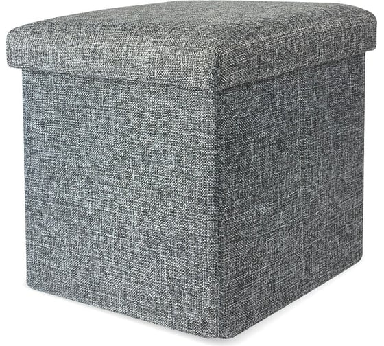 Складной короб-пуф ГЕЛЕОС 38-ТС, размер 38x38x38 см, серый ПУФ-38-ТС 1
