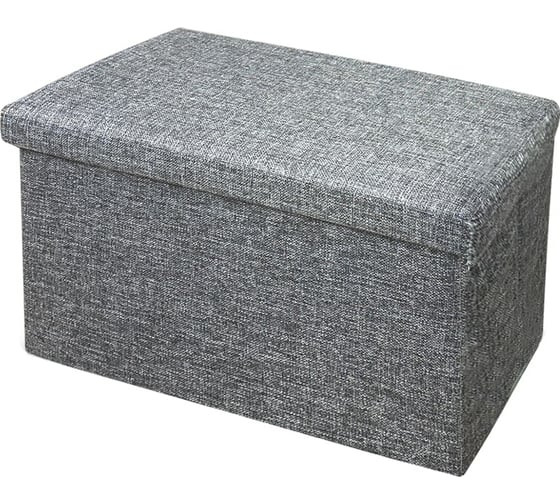Складной короб-пуф ГЕЛЕОС 49-ТС, размер 49x31x31 см, серый ПУФ-49-ТС