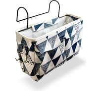 Подвесной органайзер ГЕЛЕОС Ромбы, большие карманы, белый ОРГ-БК11