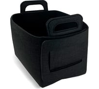 Короб для хранения ГЕЛЕОС Войлок, 18x13x11 см, размер S, черный ВЛК-ЧС